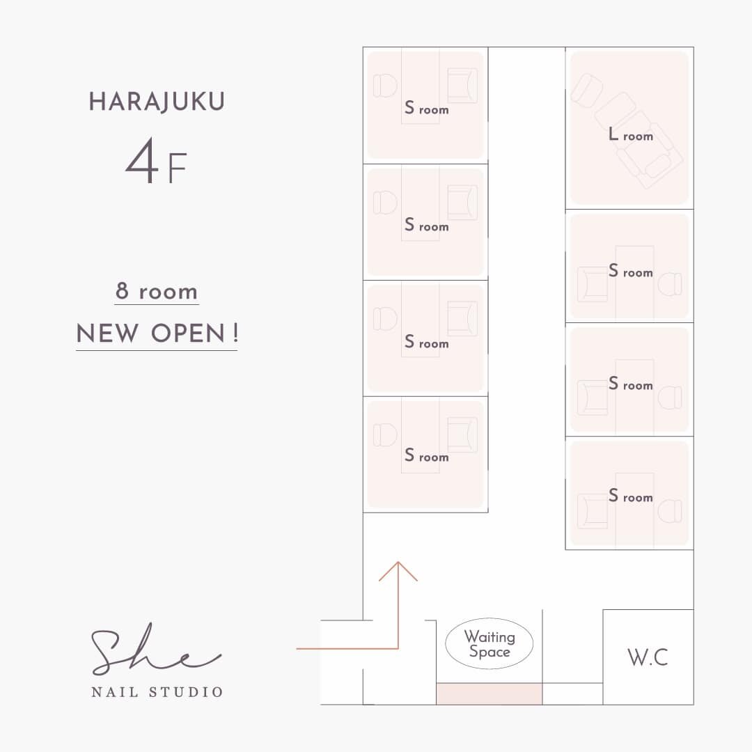 She NAIL STUDIO 原宿店増床オープン